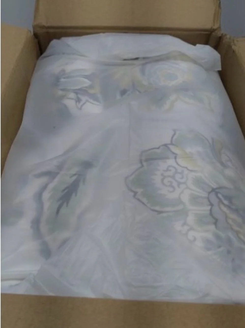 Light Blue Floral Quilted Bedding Set - levtex